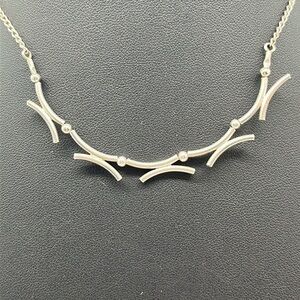 Sterling silver  branch necklace 14 inches, choker style chain is marked 925 AT1